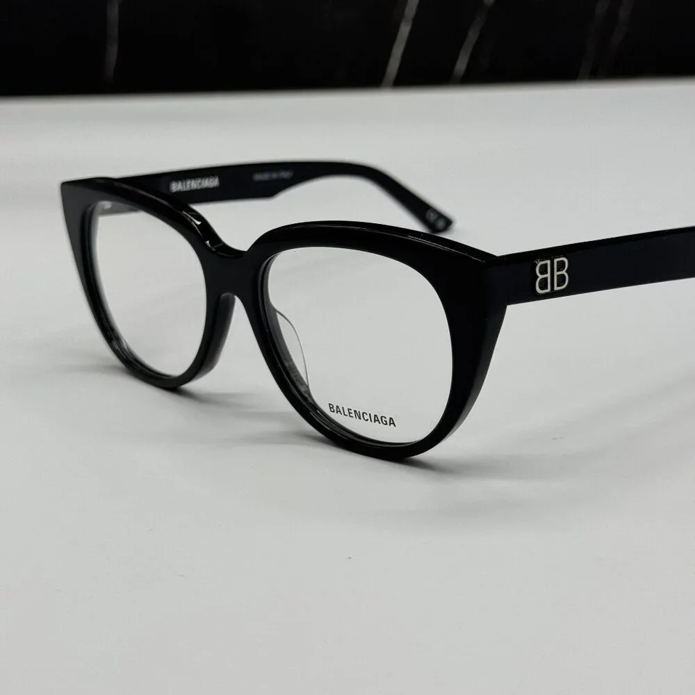 NEW BALENCIAGA BB0131O 001 CAT EYE BLACK WOMEN EYEGLASSES BALENCIAGA